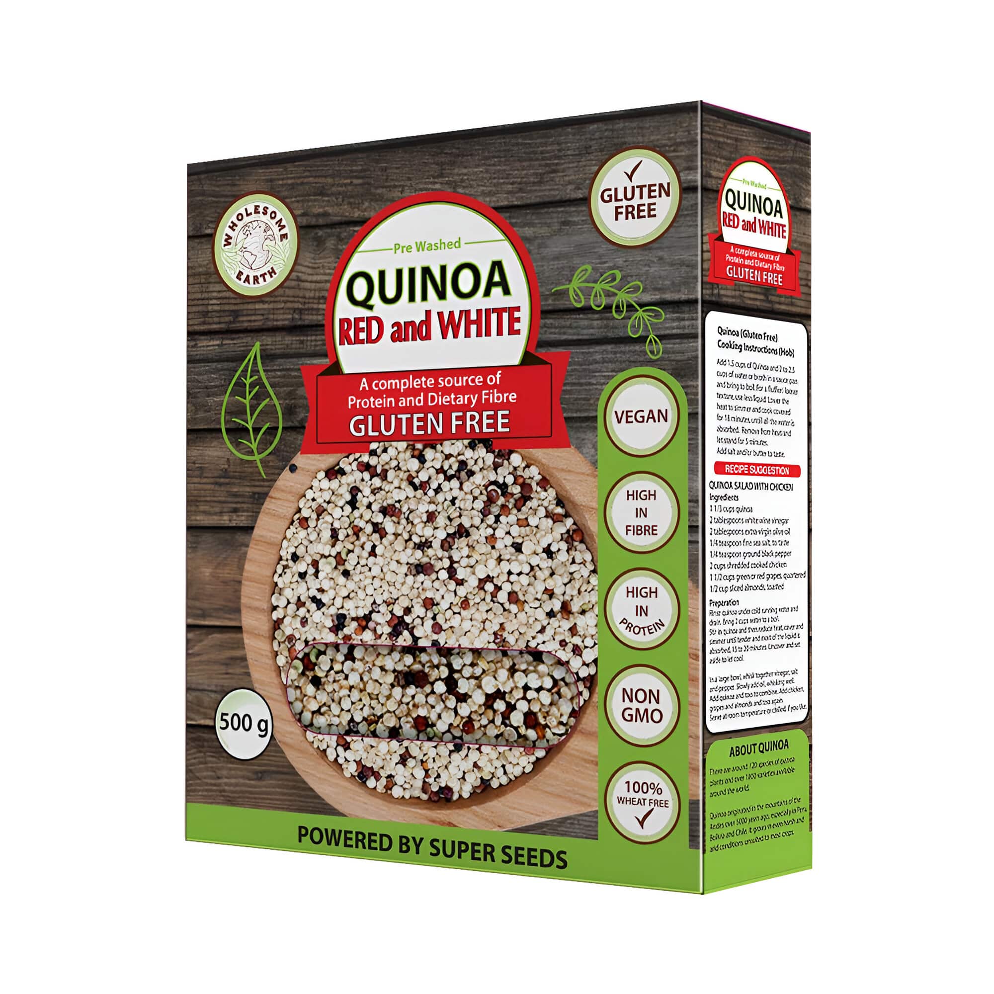 Wholsome Earth Read & White Quinoa 500G -12/Box - Image 1